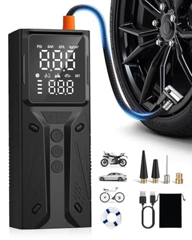 E-SMARTER Gonfleur Pneus Voiture sans Fil, 150PSI Gonfleur Electrique Protection Contre Le Surgonflage, Inflation Rapide Compresseur À Air Portatif, Compresseur Voiture pour Pneus, Autres Gonflables