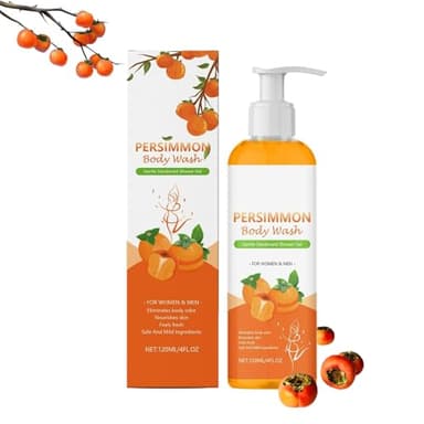 Gel Douche Déodorant au Kaki et Thé Vert, Contrôle des Odeurs Corporelles Fortes, Nettoyant Hydratant et Antibactérien pour Pieds et Corps Hommes et Femmes, Parfum Frais et Longue Durée (1)