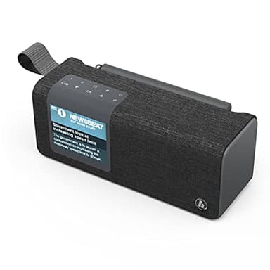 Hama Radio Internet Dab/Dab+ 'DR200BT' (Radio numérique FM/Dab/Dab+ Portable, Haut Parleur Bluetooth Rechargeable USB-C, Ecran Couleur, Entrée AUX, Minuteur, 30 Présélections, 8h d'écoute) Noir