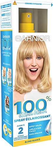 Garnier 100% Ultra Blond Spray Éclaircissant Naturel & Progressif, Effets Méchés, Cristal Soleil, 125 ml