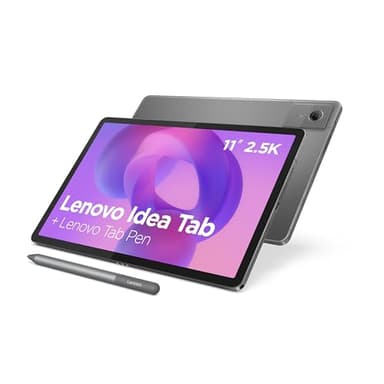 Lenovo Idea Tab - Tablette Tactile, IA intégrée 11'' 2.5K, 90Hz (MediaTek Dimensity 6300, 8Coeurs, RAM 8Go, UFS 2.2 128Go, Android 15, Wifi5 + Bluetooth) Lenovo Tab Pen - Gris