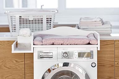 KraftKids Table à langer – Blanc Compatible avec toutes les machines à laver
