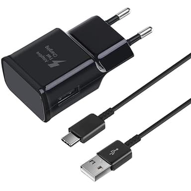 Mijun Chargeur Type C Charge Rapide pour Samsung Galaxy A13 A14 A20e A34 A52 A53 A54 S8 S9 S10 S20 S21 FE Plus, Z Fold2 5G, Android Téléphone Chargeur Adaptateur Secteur avec 1,5m USB C Cable