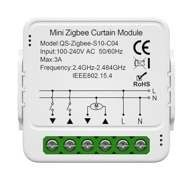 Module de Commutateur de Rideau Intelligent Tuya Zigbee pour Moteur Électrique de Volet Roulant, Application Smart Life, Télécommande, Installation Facile