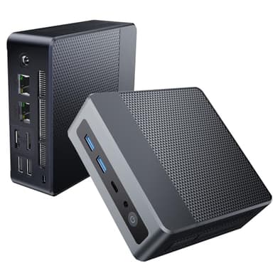 Mini PC Alder Lake-N100,Mini Ordinateur 16Go RAM 512Go SSD, Mini ordinateur de bureau pour bureau, Double Ethernet, Triple écran, Prise en charge 4K@60Hz Dual HDMI/WiFi6/BT5.2/USB3.0, Maison/Education