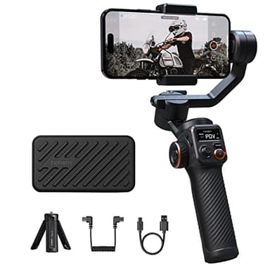 hohem iSteady M6 Stabilisateur Gimbal pour Smartphone, Stabil. vlogging, pour iPhone 15/14 Pro/Max/Android, intégré Charge utile de 400g, Ecran OLED intégré, 3 Axes Gimbal pour Youtube, TikTok