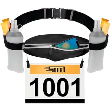 Ceinture Running Course à Pied – Performance, Praticité et Confort, Sac Banane Sport Belt Gourde Souple Porte Bidon Poche Etanche Homme Femme pour Smartphone Jogging Marque Française