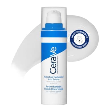 CeraVe - Sérum Hydratant à l'Acide Hyaluronique - Nourrit, Hydrate et Apaise - Diffusion Continue des Actifs - Aux 3 Céramides & Vitamine B5 - Tous Types de Peau - 30 ml