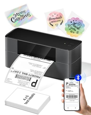 Itari Bluetooth Imprimante Etiquette, 245BT Imprimante Thermique Etiquette, Imprimante Etiquette Expedition pour Petites Entreprises, Compatible avec Colissimo, Chronopost, Amazon,et Cdiscount