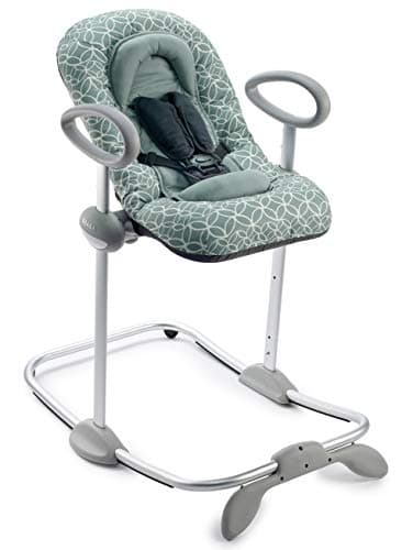 BÉABA, Transat Up & Down IV, Transat Réglable en Hauteur, Unisexe pour Bébé et Enfants, 3 Positions d'Inclinaison, Harnais Sécurité 5 Points, Réducteur de Naissance, Leaves