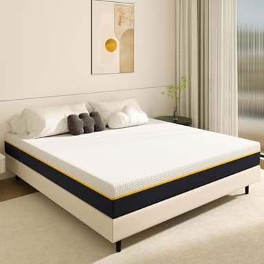 DEWINNER Matelas 140x190x17cm, Matelas en Mousse à Mémoire de Forme et Matériau Bambou, Fermeté Moyenne,Soutien Parfait, Respirant, Hypoallergénique, avec Housse Amovible et Lavable
