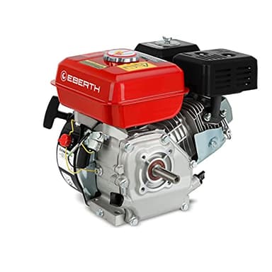 EBERTH 6,5 CV Moteur à essence Moteur de remplacement pour motoculteur thermique arbre 20 mm Ø, sécurité niveau d'huile, 4 temps, 1 cylindre, 196 ccm cylindrée, refroidissement air démarrage câble