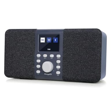 MangoKit MD5 Dab Stéréo Portable,Radio Numérique Dab+,Bluetooth,FM de Cuisine,Alimentation Secteur et Batterie,écran Couleur,Alarme,Horloge Minuterie,40 Stations Préréglées,Port pour Casque-Charbon