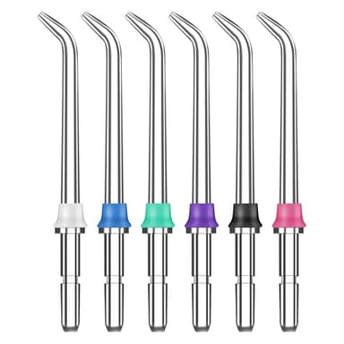 Kit de 6 Embouts Jet Dentaire Haute Pression Compatibles avec Waterpik WP-100, WP-660, WP-250 et Autres Modèles, Embouts de Rechange Haute Pression Classique pour Hydropulseur Dentaire sans Fil Plus