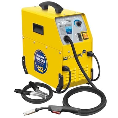 GYS - SMARTMIG 110 - Poste à souder - Inverter - MIG/MAG - Sans Gaz - Ø 0.9-230 V - Livré avec câble de masse et torche Jaune