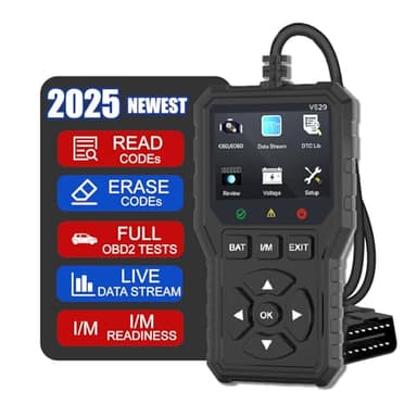 V529 OBD2 Valise Diagnostic Auto, Diagnostic Voiture Multimarque avec Fonctions Complètes OBDII, Lecteur Codes Défaillance Moteur 10 Langues, Détection de Tension, pour Voitures 1996 et Ultérieures