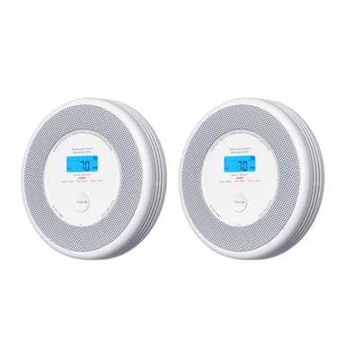 X-Sense Détecteur de Fumée et de Monoxyde de Carbone avec Fonction d’Alerte Vocale en Français, Détecteur de Fumée et de CO avec Pile Remplaçable, XP0A-SR, Lot de 2