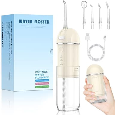 Jet Dentaire Hydropulseur Sans fil:Detartreur Dentaire avec 3 Modes et 4 Buses, Hydropulseurs et Irrigateurs Oral Dentaire Rechargeable pour Voyage et Maison Soins Hygiène de Dents, IPX7 Etanche