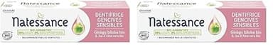 Natessance - Dentifrice Gencives Sensibles - Soins Bucco-dentaires - Certifié Bio Cosmos Organic - Tube de 75 ml (Lot de 2)