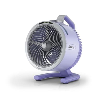 Shark FlexBreeze HydroGo, ventilateur brumisateur portable, rafraîchisseur d'air silencieux intérieur/extérieur, discret et durable, avec/sans fil, léger, 5 réglages de vitesse, Lila FA050EULV