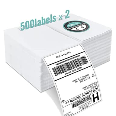 Hotlabel Lot de 1000 étiquettes d'expédition thermique directe de 10 x 15 cm pour colis, étiquettes thermiques pliées en éventail de 10 x 15 cm – Étiquettes d'adresse d'expédition adhésives