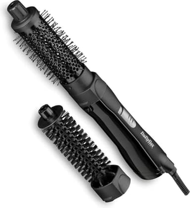 BaByliss Brosse soufflante Shape & Smooth - Coiffe grâce à un flux d'air puissant, Embouts de 30 mm et 20 mm, Fonction air froid, Séchage et coiffage rapides, noir, AS82E