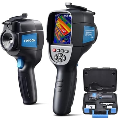 TOPDON ITC629 Caméra Thermique Infrarouge, 220x160 IR-Résolution, -20℃ à 450℃ Plage de Test, Sensibilité de 0,07 ℃, Ecran 3,2 Pouces, 3 Go Mémoire Intégrée, Gants Isolants en Cadeau