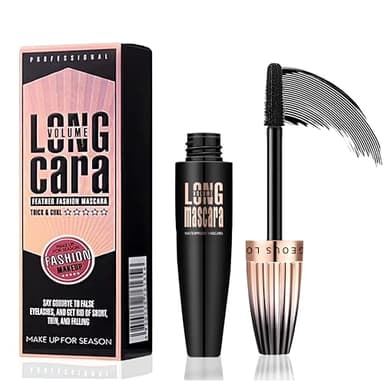 EHIOG Mascara Volume 4D Fibre de Soie – Allonge et Recourbe les Cils, Noir Intense, Tenue Longue Durée, Résistant à l’Eau, Effet Faux Cils Naturel Sans Paquets