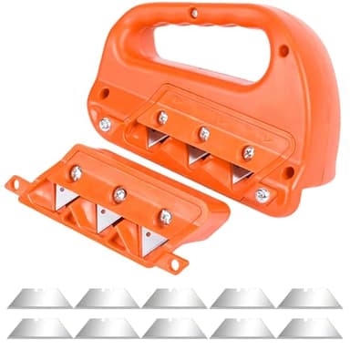 Vlecexs Coupe Plaques Outil De Chanfreinage 45° Et 60° Outil De Raboteuse Pour Plaques De Plâtre Coupeur Rapide De Plaques De Plâtre Robuste Plaque Plâtre Coupeur Avec 10 Lames De Rechange Orange