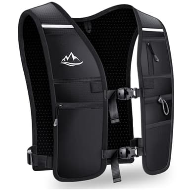 ISEYOU Sac à Dos d'Hydratation, Réfléchissant Gilet Course a Pied Femme Homme, Réglable Sac Trail Running Léger pour Marathon, VTT, Cyclisme, Randonnée, Plein Air