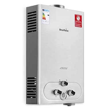 20LPM Chauffe-eau Gaz, 40KW Chauffe-eau Instantané GPL avec Pression d'Eau Requise Très Faible de 0,1 Bar pour la Douche et à la Demande, Fonctionne au Butane et Propane