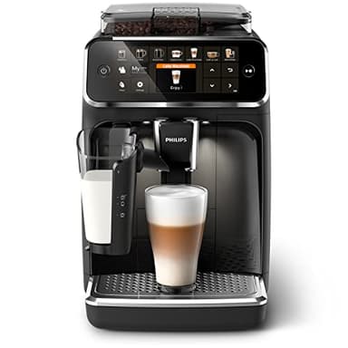 Philips Expresso broyeur Série 5400 – 12 Spécialités de Café, Carafe LatteGo facile à nettoyer, Ecran intuitif, 4 Profils Utilisateur, Machine à café à grain Noir (EP5541/50)