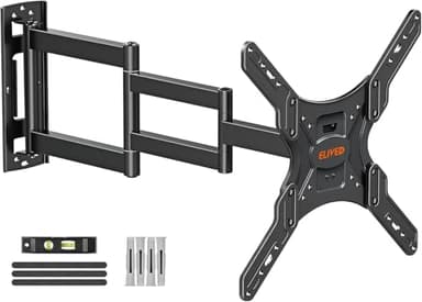 ELIVED Support Mural TV à Bras Long Support TV d'angle pour la Plupart des téléviseurs de 26 à 60 Pouces avec Bras d'extension de 749 mm, VESA 400x400 mm Max. jusqu'à 35 kg EV3017