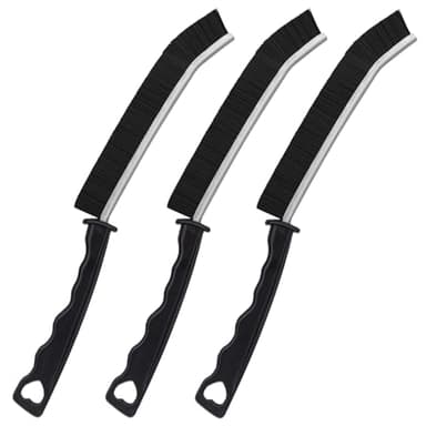3pcs Brosse Nettoyage Interstices, Brosse de Nettoyage de Crevasses à Poils durs, Brosse Joint Carrelage pour Salle de Bain, Cuisine, Fenêtres