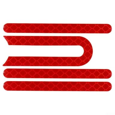 Lot de 4 autocollants réfléchissants pour une meilleure visibilité sur votre trottinette électrique M365 Pro (rouge)