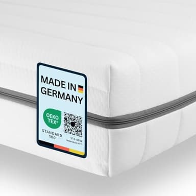Sleepneo Matelas 140 x 190 cm, Ergonomique, en Mousse Froide, 7 Zones, H2 H3, certifié Oeko Tex, Housse Lavable, 2 en 1, dureté du Matelas 2 en 1, Respirant, Hauteur 15 cm