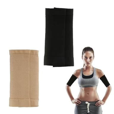EUYKQNOI 4 pièces manchon de compression bras Brassards de Sudation,Bandes Anti Transpiration pour Bras de Sauna,Bandes Amincissantes pour Bras Manchons d'entraînement de Bras Réglables Entraînement