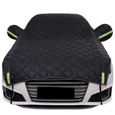 Bache Voiture Anti Grele,demi-housse de voiture,couverture de neige épaissie, protection solaire et isolation thermique, glace, gel, poussière, pour intérieur et extérieur(Color:B,Size:Hatchback-5