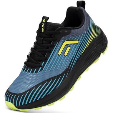FitVille Chaussures Running Homme Pied Larges Baskets Légères et Confortables Chaussures de Course sur Route Randonnée Sportive Multicolore 43 EU X-Large