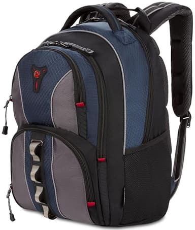 WENGER Cobalt Sac à Dos pour Ordinateur Portable 16 Pouces avec Poche pour Tablette Tactile, 23 l, Femmes Hommes, Bureau Voyages d’Affaires Uni, Noir/Bleu, 600629