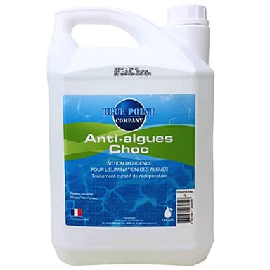Algicide Anti-Algues Choc Piscine, rattrapage Eau Verte │Anti Eau Verte/Trouble, Traitement Anti-algues │Produit Double Action, Action d’Urgence Contre Les algues (5L)