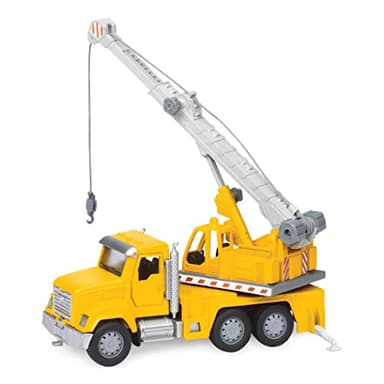 DRIVEN by Battat - Micro-Camion-Grue - Jouet Grue pour Enfants - Jouet véhicule de Construction - Pièces Mobiles - Lumières et Sons - 3 Ans et +