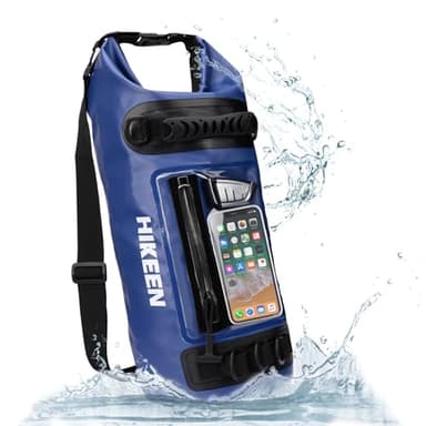 BOOSTEADY 10L Sac Sec Étanche Léger IPX7, Étui de Téléphone pour Écran Tactile Zippé avec Anneaux en D & Sangle Réglable, Dry Bag Sac à Dos Étanche pour Plage Kayak Bateau Camping Randonnée