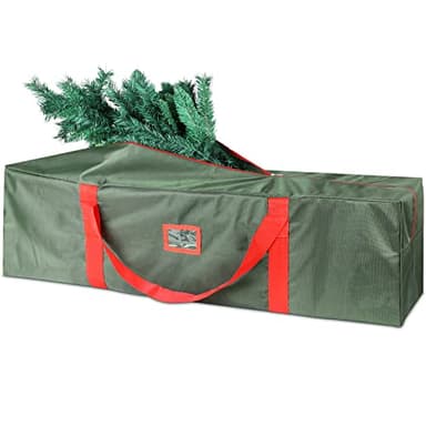 OUSFOT Sac de Rangement pour Sapin de Noël Artificiel Tissu Oxford 600D, Imperméable, Anti-poussière, avec fermeture éclair, poignée, adapté aux Voyages, Rangement de décorations de Noël