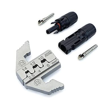 Wirefy Pince à sertir pour connecteurs électriques à cliquet avec matrices interchangeables, Wirefy-ICD-I2, Matrice de sertissage pour connecteurs solaires compatibile avec MC4