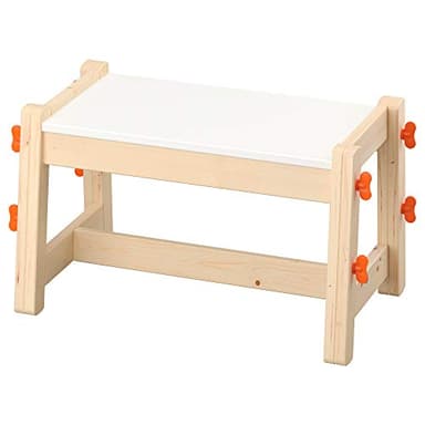 Ikea FLISAT Banc pour enfant, peut être utilisé comme siège pendant plusieurs années car il dispose de trois réglages de hauteur, réglable