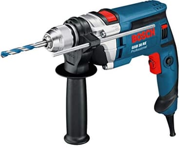 Bosch Professional perceuse-visseuse à percussion GSB 16 RE (avec mandrin automatique 13 mm, butée de profondeur 210 mm, poignée supplémentaire, dans coffret de transport)