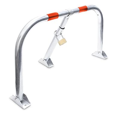 Relaxdays Barrière de parking avec 3 points de fixation Métallique,Argent