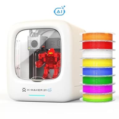 Imprimante 3D Alimentée par IA pour Enfants,Imprimante 3D avec Ensemble de 8 Filaments PLA,Application de Conception AI, Grande Bibliothèque de Jouets,16+Mini Modules de Conception 3D,Contrôle via APP