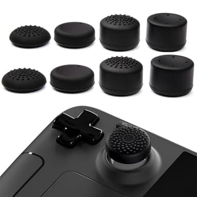 LAJUP Joystick pour ps5 Edge Manette,8PCS ThumbsGear Boutons de Joysticks Interchangeables pour ps5 Edge Controller,Accessoires de Remplacement Bâton Analogique-Noir